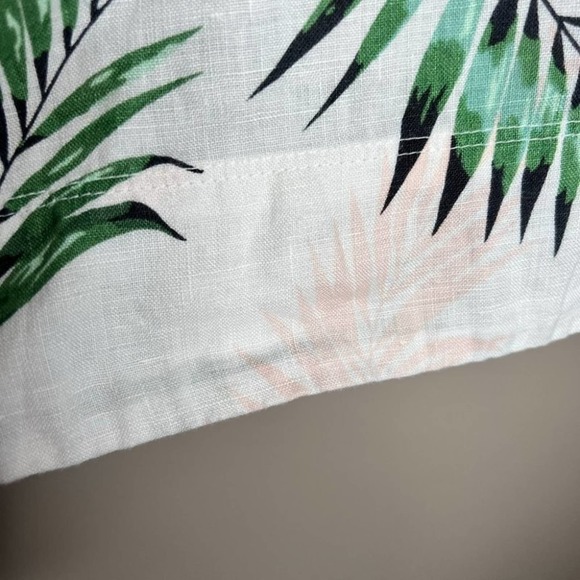 C&C California Californialinen Dress Palm Leaf Tropical Vacation Linen Summer XS - Picture 7 of 13
